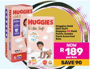 Huggies Gold Skin Soft Nappies Or Gold Pants Jumbo Pack Assorted Size-Per Box