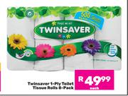 Twinsaver 1 Ply Toilet Tissue Rolls 8 Pack-Each