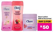 Clere Lotion Assorted-For 2 x 400ml