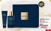 Davidoff Cool Elixir Gift Set (EDP 100ml Plus Free Hair & Body Wash 75ml)-Per Set
