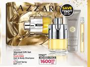 Azzaro Wanted Gift Set (EDT 100ml Plus Free Hair & Body Shampoo 75ml &Travel Spray EDT 10ml)-Per Set
