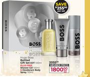 Hugo Boss Bottled Gift Set EDT 100ml Plus Free Shower Gel 100ml & Deodorant Body Spray 150ml-Per Set