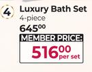 The Luxury Bathing Companyv 4-Piece Luxury Bath Set-Per Set