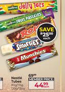 Nestle Tubes-80g/115g/120g/130g Each