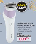 Philips Ladies Wet & Dry Shaver Series 6000