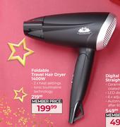 Reflections Foldable Travel Hair Dryer 1400W