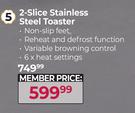 Russell Hobbs 2 Slice Stainless Steel Toaster