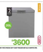 Defy 210Ltr Metallic Deep Freezer/Fridge DMF513 20-593