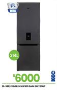 KIC 314Ltr Dark Grey Fridge KBF635 20-589