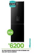 Hisense 263Ltr Nett Black Mirror Fridge H370BMIB-WD 20-520