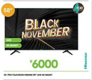Hisense 58" UHD 4K Smart Television 23-759