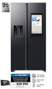 Samsung 594L Bespoke AI Side By Side 21.5" Family Hub Screen (Plumbed Black) RS90F64A2FFA