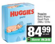 Huggies Baby Wipes Quad Pack-288s/224s Per Pack