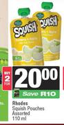 Rhodes Squish Pouches Assorted-For 2 x 110ml