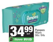 Pampers Wipes-56s/64s Each 