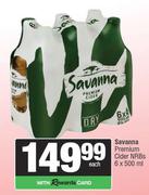 Savanna Premium Cider NRBs-6 x 500ml Each