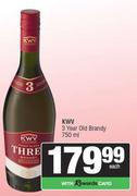 KWV 3 Year Old Brandy-750ml Each