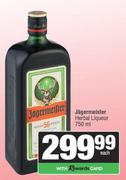 Jagermeister Herbal Liqueur-750ml Each