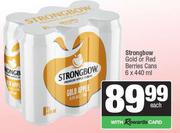 Strongbow Gold Or Red Berries Cans-6 x 440ml Each