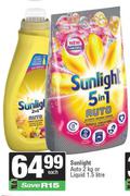 Sunlight Auto 2 Kg Or Liquid 1.5Ltr-Each