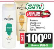 Pantene Shampoo Or Conditioner-For 2 x 400ml