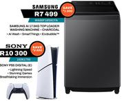Samsung AI 17.5Kg Top Loader Washing Machine Charcoal WA80F18S8CFA