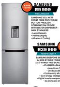 Samsung 321L Nett Top Fridge Bottom Freezer Combination Fridge With Water Disp RB33J3611S9