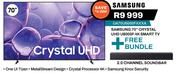 Samsung 70" Crystal UHD U8000F 4K Smart TV UA70U8000FKXXA + 2.0 Channel Soundbar
