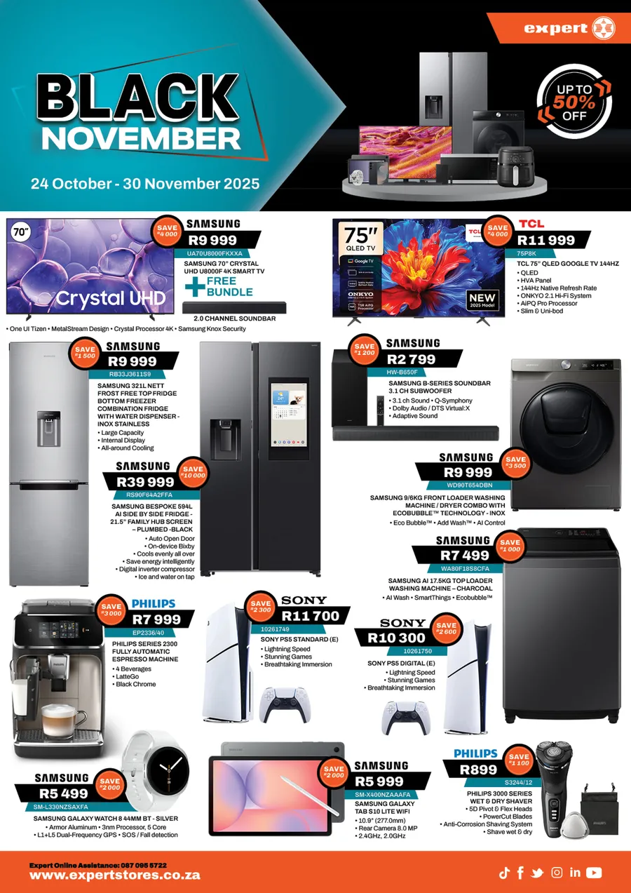 Expert Stores : Black November (24 October - 30 November 2025)