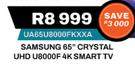 Samsung 65" Crystal UHD U8000F 4K Smart TV UA65U8000FKXXA