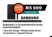 Samsung 3.1 CH Subwoofer Ultra Slim Soundbar HW-S700D