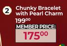 Chunky Bracelet With Pearl Charm