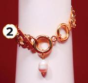 Chunky Bracelet With Pearl Charm