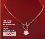 Fab Clasp Necklace With Pendant 1 Piece