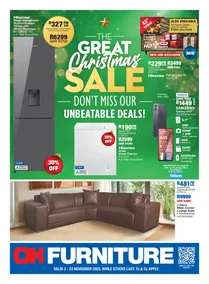 OK Furniture : The Great Christmas Sale (03 November - 23 November 2025)