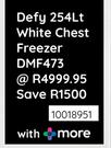 Defy 254L White Chest Freezer DMF473 10018951