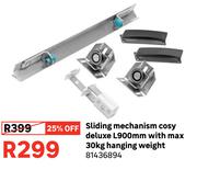 Sliding Mechanism Cosy Deluxe L900mm With Max 30Kg Hanging Weight 81436894