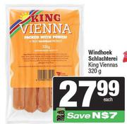 Windhoek Schlachterei King Viennas-320g Each