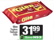 Glen Tea Tagless Teabags-100s Each