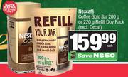 Nescafe Coffee Gold Jar 200g Or 220g Refill Doy Pack-Each
