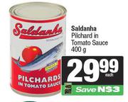 Saldanha Pilchard In Tomato Sauce-400g Each