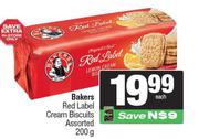 Bakers Red Label Cream Biscuits Assorted-200g Each