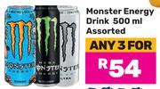 Monster Energy Drink Assorted-For Any 3 x 500ml