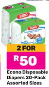 Econo Disposable Diapers (20-Pack)-For 2