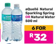 Aquelle Natural Sparkling Spring Or Natural Water-For 6 x 500ml