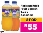 Hall's Blended Fruit Squash Assorted-For 2 x 1.25Ltr