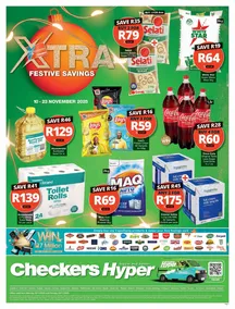 Checkers Hyper Gauteng, Brits, Klerksdorp, Limpopo, Mpumalanga, North West, Potchefstroom & Rustenburg : Xtra Festive Savings (10 November - 23 November 2025)