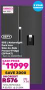Defy 555L Naturelight Dark Inox Side By Side Freezer/Fridge DFF647