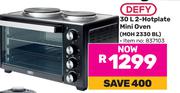 Defy 30L 2 Hotplate Mini Oven MOH 2330 BL