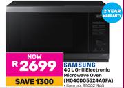 Samsung 40L Grill Electronic Microwave Oven MG40DG5524AGFA